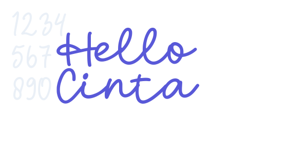 Hello Cinta font free