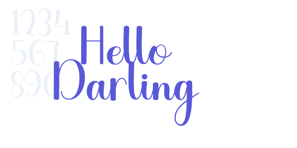 Hello Darling font