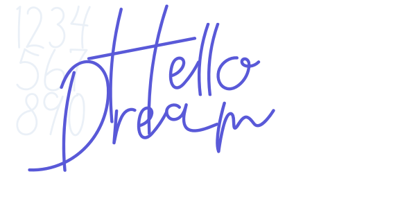 Hello Dream font