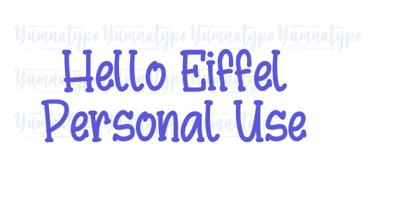 Hello Eiffel Personal Use font free