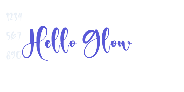 Hello Glow font free