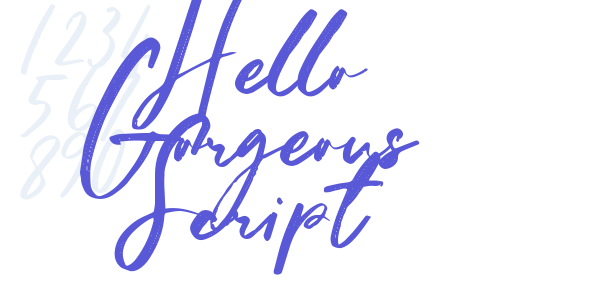 Hello Gorgeous Script font