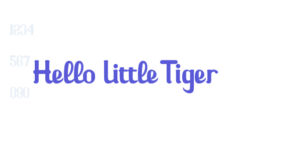 Hello Little Tiger font free