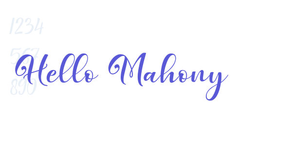 Hello Mahony font free