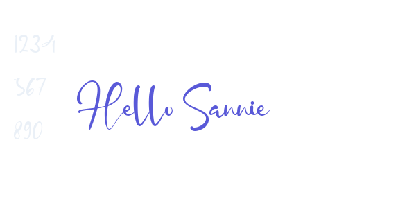 Hello Sannie font free