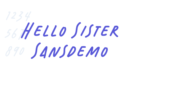 Hello Sister Sansdemo font