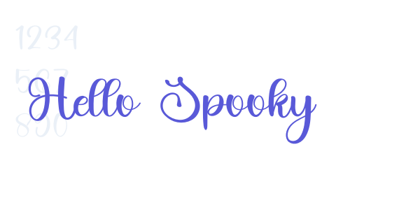 Hello Spooky font