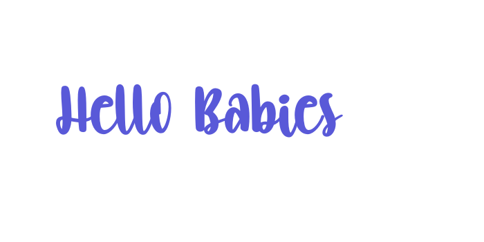 Hello Babies Font Download