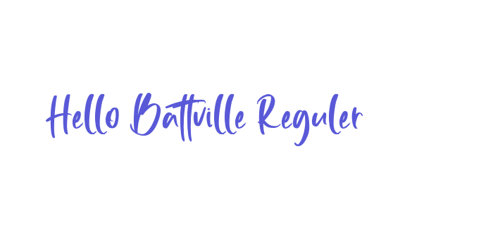 Hello Battville Reguler Font Download