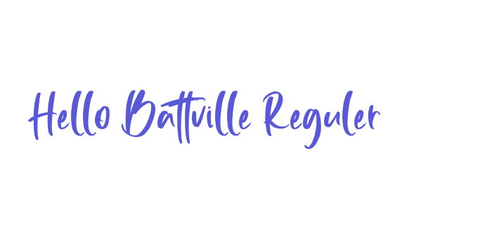 Hello Battville Reguler Font