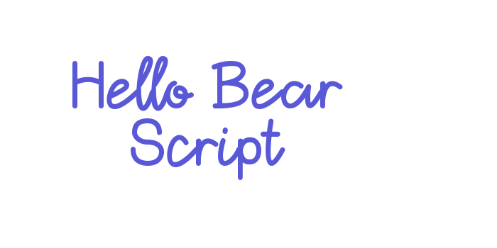 Hello Bear Script Font Download