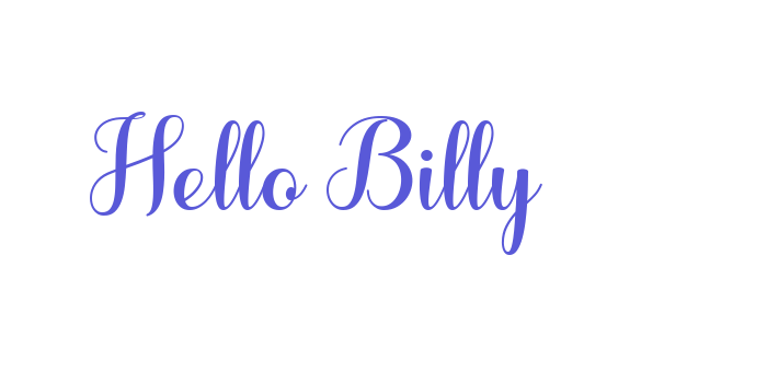 Hello Billy Font