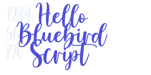 Hello Bluebird Script-font-download