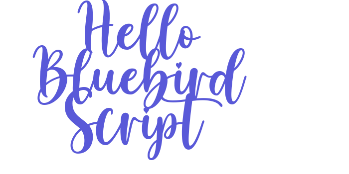 Hello Bluebird Script Font