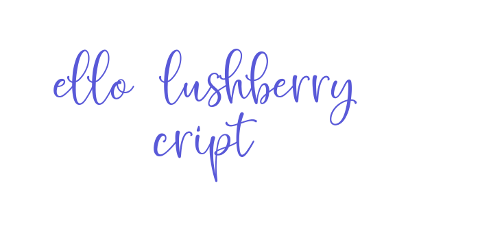 Hello Blushberry Script Font Download