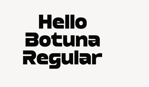 Hello Botuna Regular Font