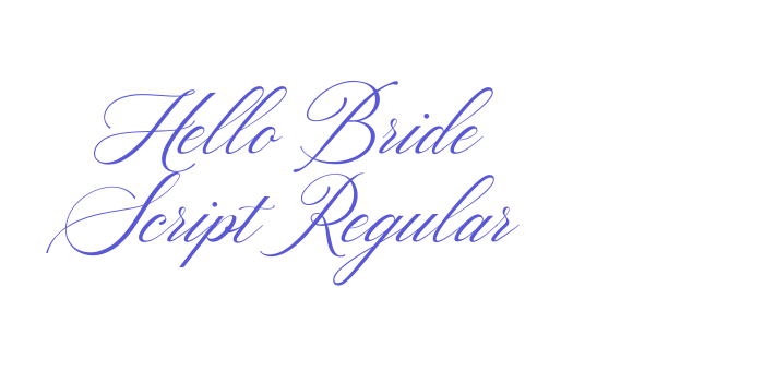 Hello Bride Script Regular Font Download