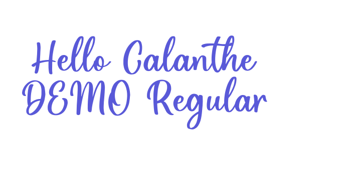 Hello Calanthe DEMO Regular Font Download