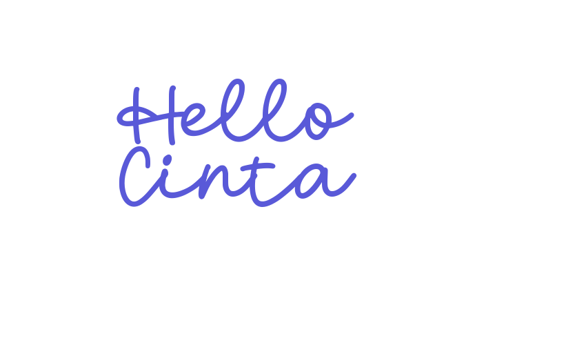 Hello Cinta Font Download