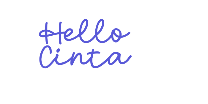 Hello Cinta Font Download