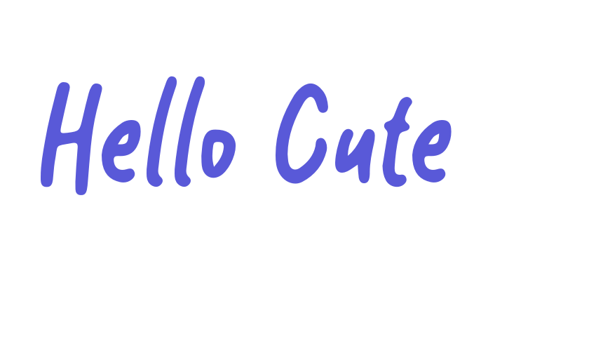 Hello Cute Font