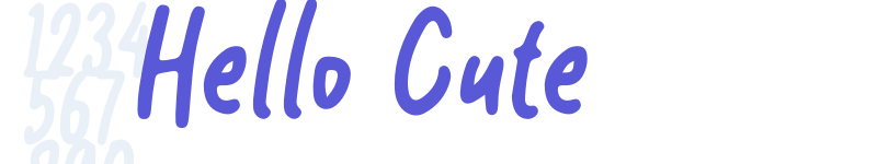 Hello Cute-related font