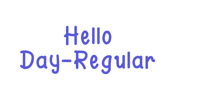 Hello Day-Regular Font Download