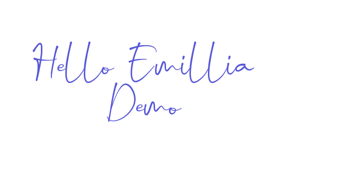 Hello Emillia Demo Font Download