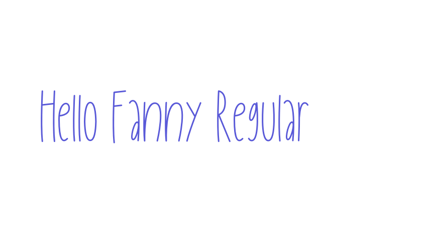 Hello Fanny Regular Font