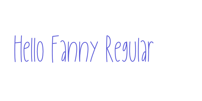 Hello Fanny Regular Font Download