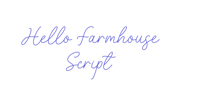 Hello Farmhouse Script Font Download