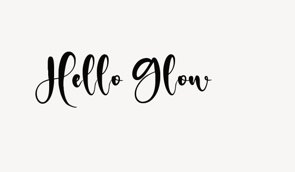 Hello Glow Font