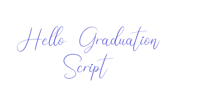 Hello Graduation Script Font