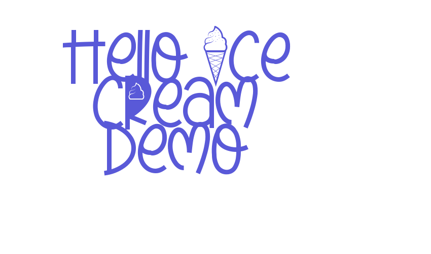 Hello Ice Cream Demo Font