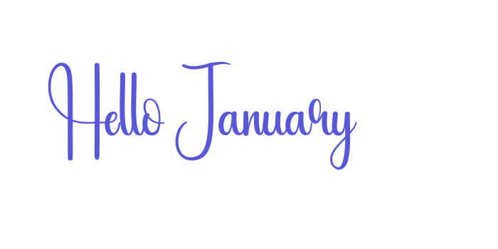 Hello January Font Download