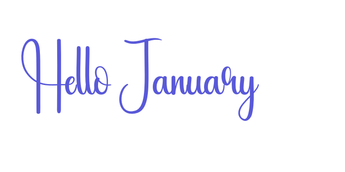 Hello January Font