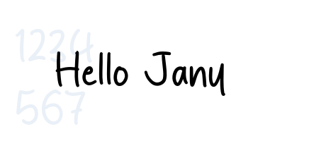 Hello Jany