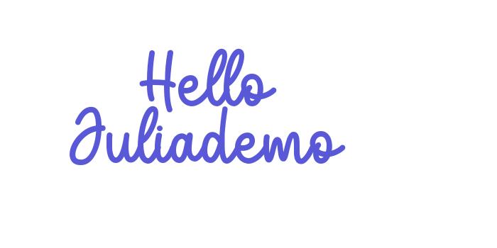 Hello Juliademo Font Download