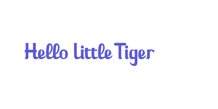 Hello Little Tiger Font Download