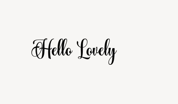 Hello Lovely Font