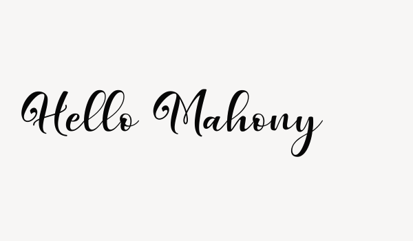 Hello Mahony Font