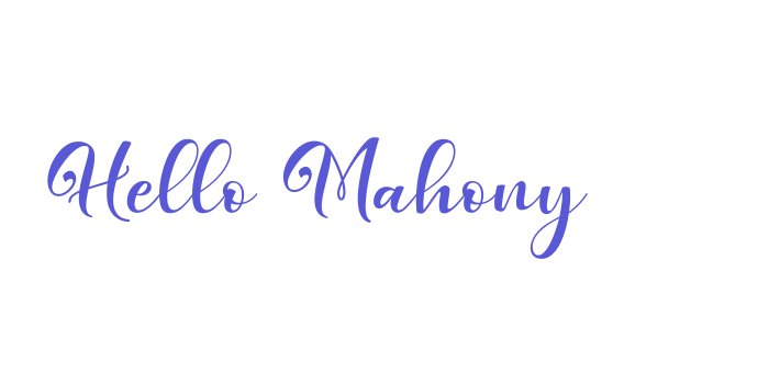 Hello Mahony Font Download