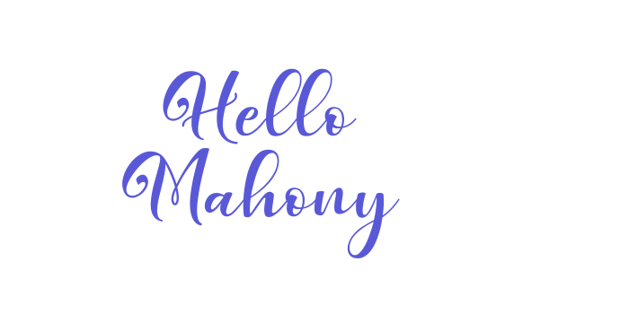 Hello Mahony Font