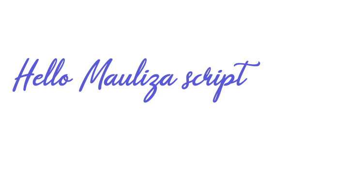 Hello Mauliza script Font Download