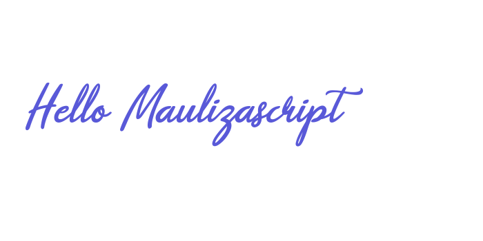 Hello Maulizascript Font Download