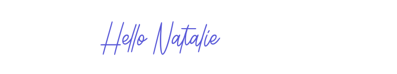 Hello Natalie-related font