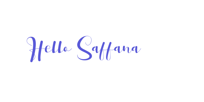 Hello Saffana Font Download