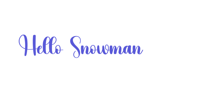 Hello Snowman Font Download