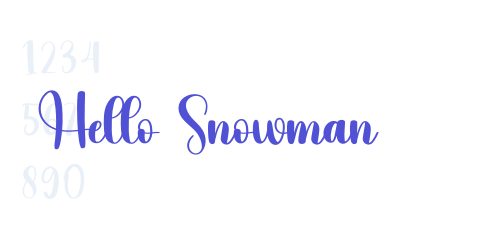 Hello Snowman-font-download