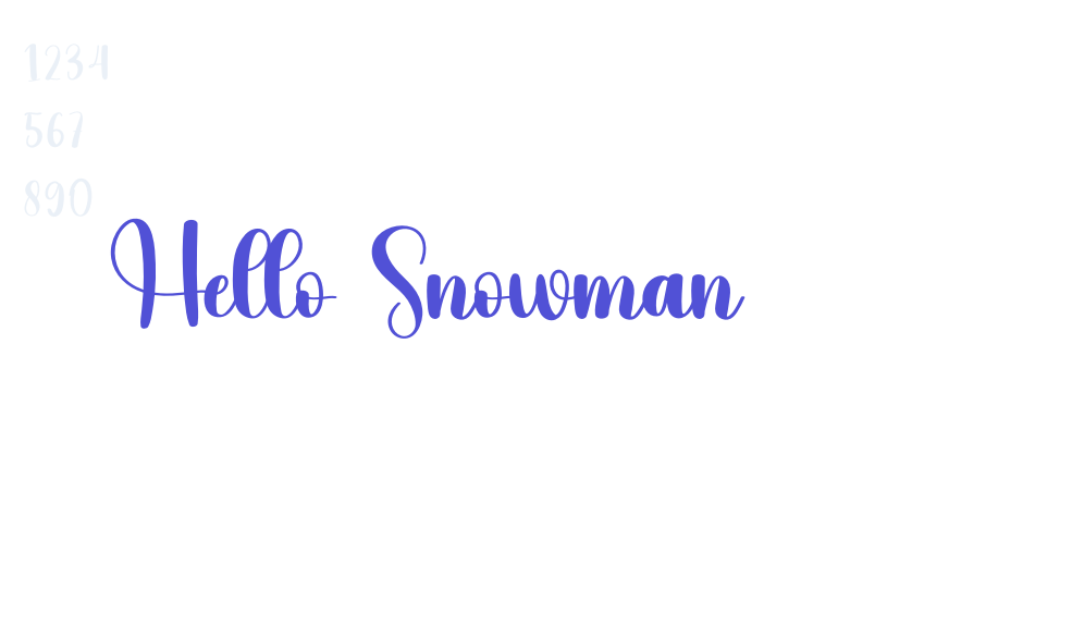 Hello Snowman-font-download